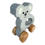 Bocchetta Koala Wooden Push Car (Toddler Push Along Toy 12 Months+)