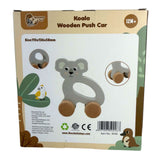 Bocchetta Koala Wooden Push Car (Toddler Push Along Toy 12 Months+)