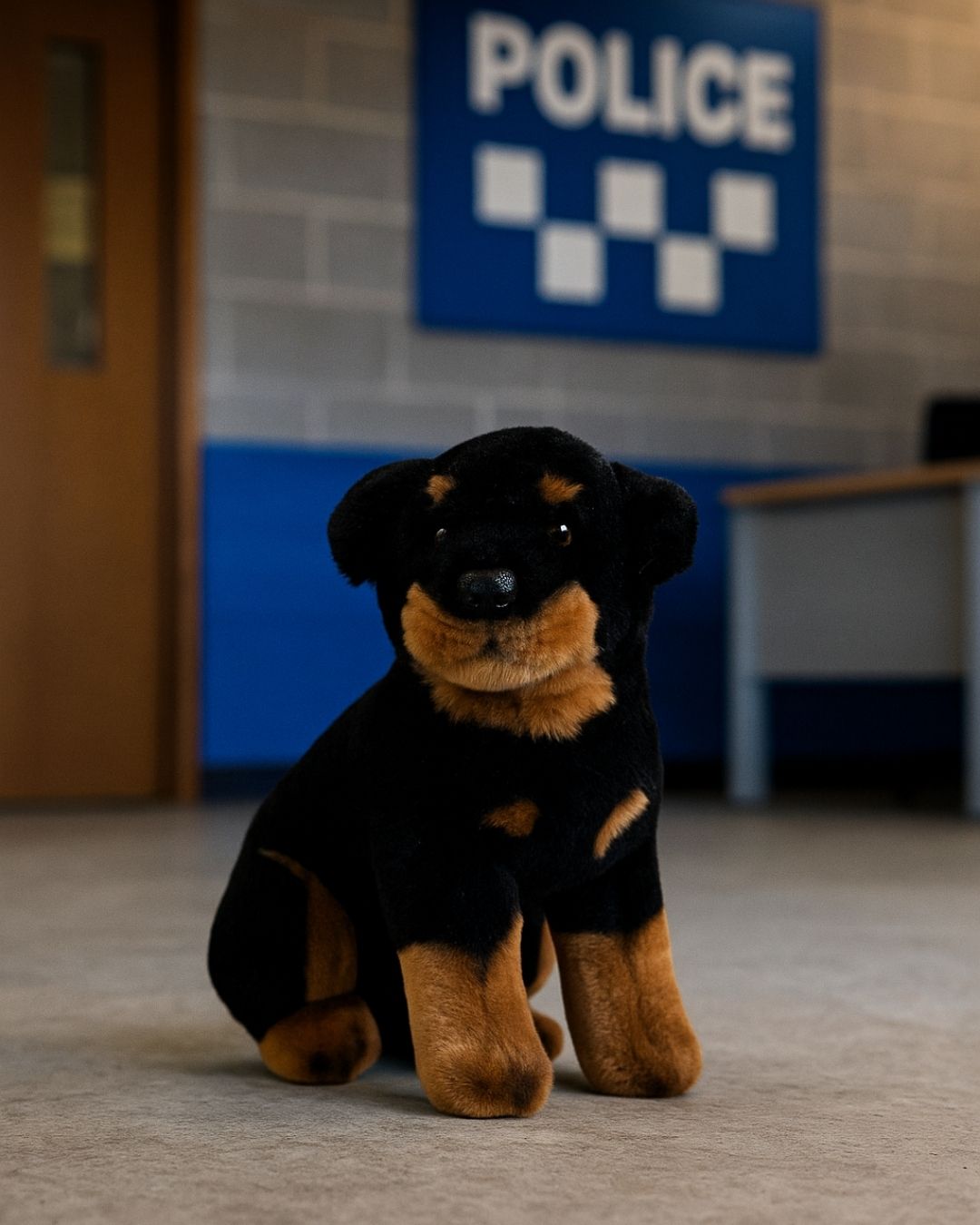 Bocchetta Koda 25cm Sitting Rottweiler Plush Toy (Realistic Stuffed Animal Dog Gift)