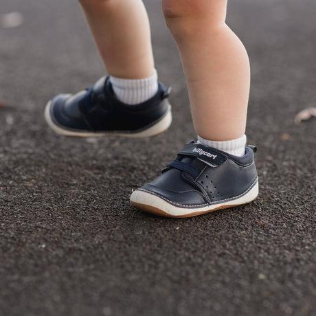 BILLYCART Riley Kids Wide-Fit Barefoot First Walker Sneakers - Navy Blue (Shoes/Boots)