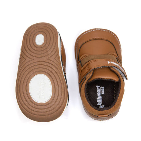 BILLYCART Hunter Kids Wide-Fit Barefoot First Walker Boots - Tan Brown (Shoes/Sneakers)