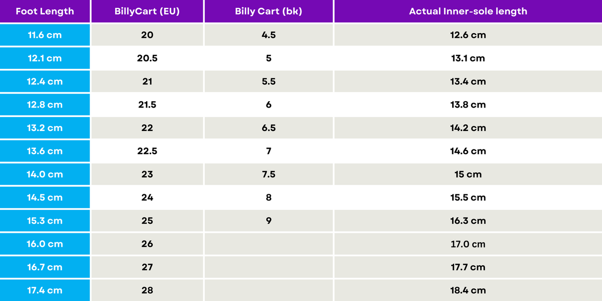 BILLYCART Baby Toddler Girls Purple SOPHIA sneakers Wide Fit Barefoot Walker Shoes - EU 21.5