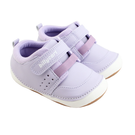 BILLYCART Barefoot Girls Wide-Fit First Walker Sneaker Shoes Sophie in Purple