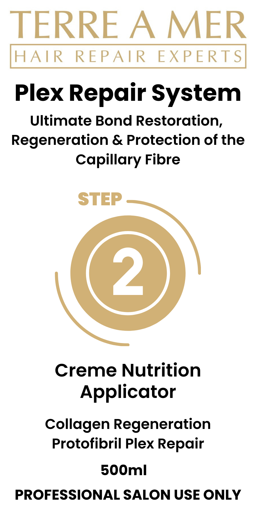 terreamer Plex Repair Step 2 500ml - Hair Bond Treatment (Amino Acids, Collagen & Keratin)