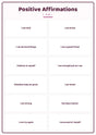 Positive Affirmations: A4 Matte Laminated Educational Poster Print - 210x297mm