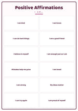 Positive Affirmations: A4 Matte Laminated Educational Poster Print - 210x297mm
