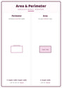 Area & Perimeter: A4 Matte Laminated Educational Poster Print - 210x297mm