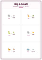 Big & Small: A4 Matte Laminated Educational Poster Print - 210x297mm