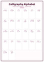 Calligraphy Alphabet: A4 Matte Laminated Educational Poster Print - 210x297mm