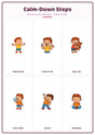 Calm-Down Strategies: A4 Matte Laminated Educational Poster Print - 210x297mm