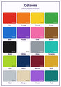 Colours: A4 Matte Laminated Educational Poster Print - 210x297mm