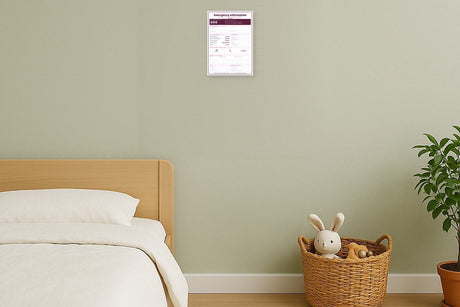Household Emergency Information Sheet: A4 Matte Laminated Educational Poster Print - 210x297mm