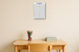 First 100 Words: A4 Matte Laminated Educational Poster Print - 210x297mm