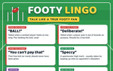 Footy Lingo: A4 Matte Laminated Educational Poster Print (AFL) - 210x297mm