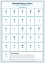 Handwriting Letters: A4 Matte Laminated Educational Poster Print - 210x297mm