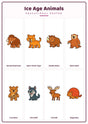Ice Age Animals: A4 Matte Laminated Educational Poster Print - 210x297mm