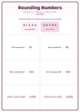 Rounding Numbers: A4 Matte Laminated Educational Poster Print - 210x297mm