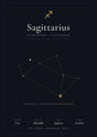Sagittarius Zodiac Black