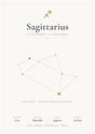 Sagittarius Zodiac White