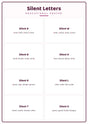 Silent Letters: A4 Matte Laminated Educational Poster Print - 210x297mm