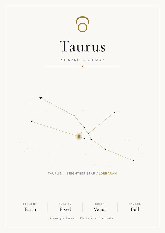 Taurus Zodiac White