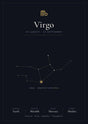 Virgo Zodiac Black