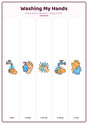 Washing My Hands: A4 Matte Laminated Educational Poster Print - 210x297mm
