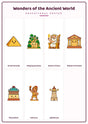 Wonders of the Ancient World: A4 Matte Laminated Educational Poster Print - 210x297mm