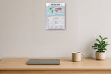Map of the World: A4 Matte Laminated Educational Poster Print - 210x297mm
