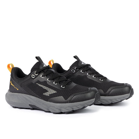Sfida Lark Mens Trail Runners - Black/Grey/Orange (Trail Running/Hiking Shoes)