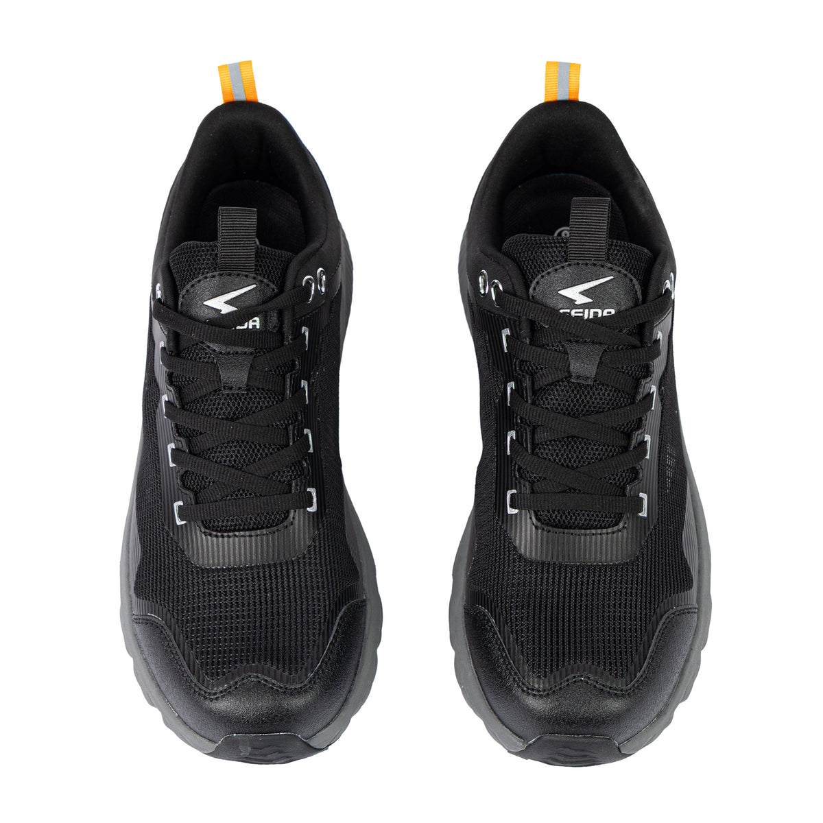 Sfida Lark Mens Trail Runners - Black/Grey/Orange (Trail Running/Hiking Shoes)