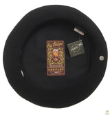 Laulhère Vrai Basque 100% Wool French Beret - Black (Made in France)