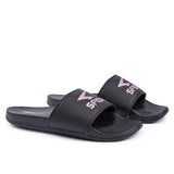 Sfida Laze Womens Slides - Black/Metallic Blush (Slip On Sandals)