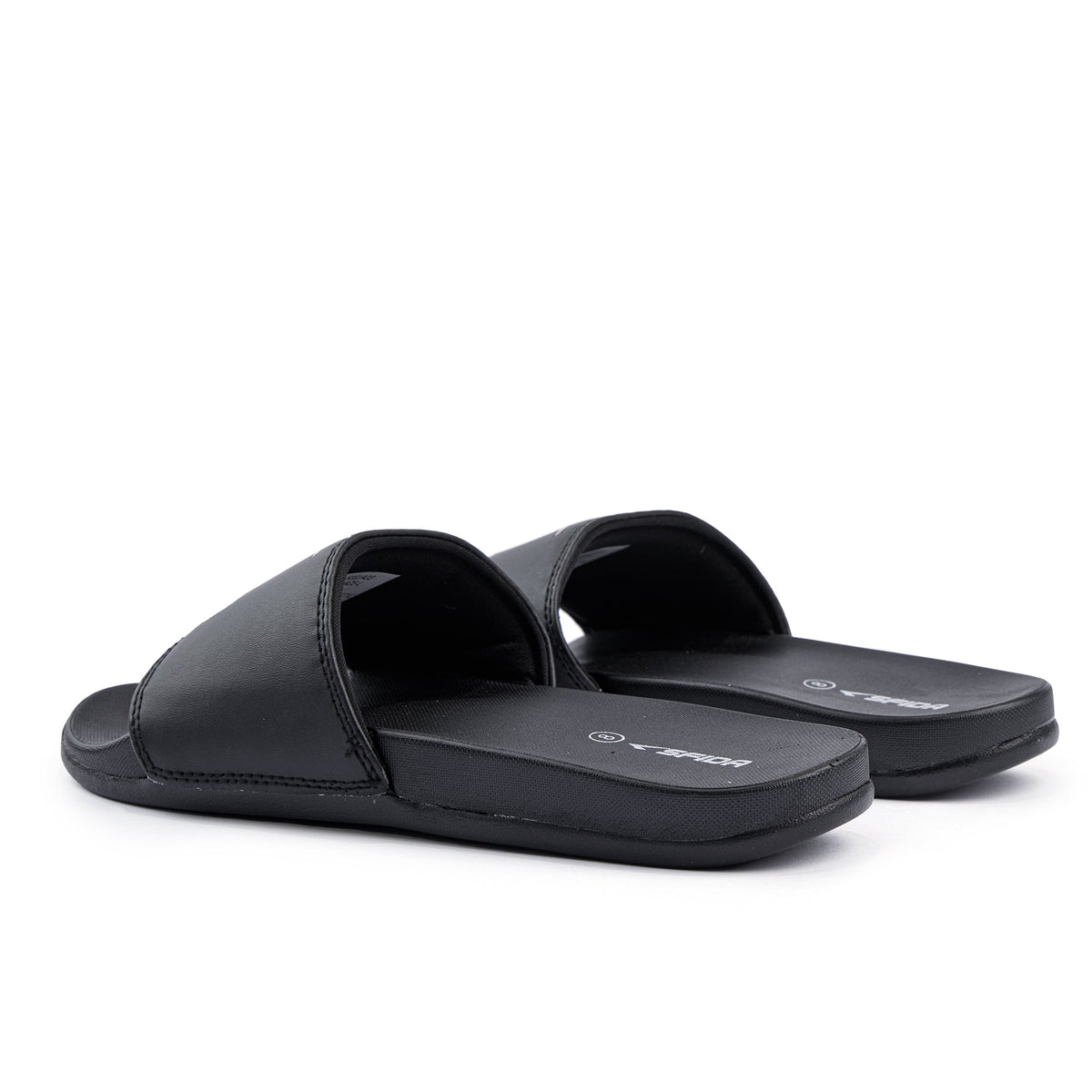 Sfida Laze Womens Slides - Black/Metallic Blush (Slip On Sandals)