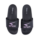 Sfida Laze Womens Slides - Black/Metallic Blush (Slip On Sandals)