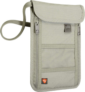 Lewis N. Clark RFID Blocking Travel Neck Wallet Stash Passport Security Pouch - Clay