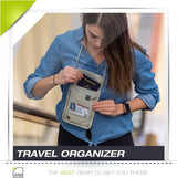 Lewis N. Clark RFID Blocking Travel Neck Wallet Stash Passport Security Pouch - Clay
