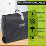 Lewis N. Clark Hanging Toiletry Bag Kit Case Travel Cosmetic Storage Organizer  - Black