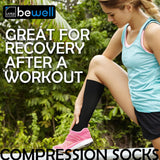 Lewis N. Clark Compact Travel Compression Socks Anti Fatigue Support - Black - One Size