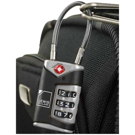 4x Lewis N. Clark TSA Approved Easy Set Combination Luggage Lock w Steel Cable