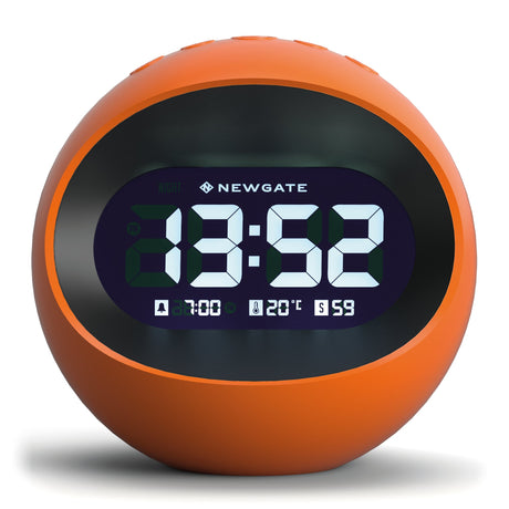 Newgate Centre Of The Earth LCD Alarm Clock - Pumpkin Orange