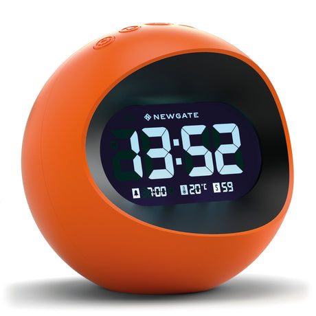 Newgate Centre Of The Earth LCD Alarm Clock - Pumpkin Orange