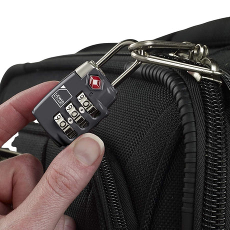 3x Lewis N Clark TSA Lock Combination Travel Luggage Padlock - Black