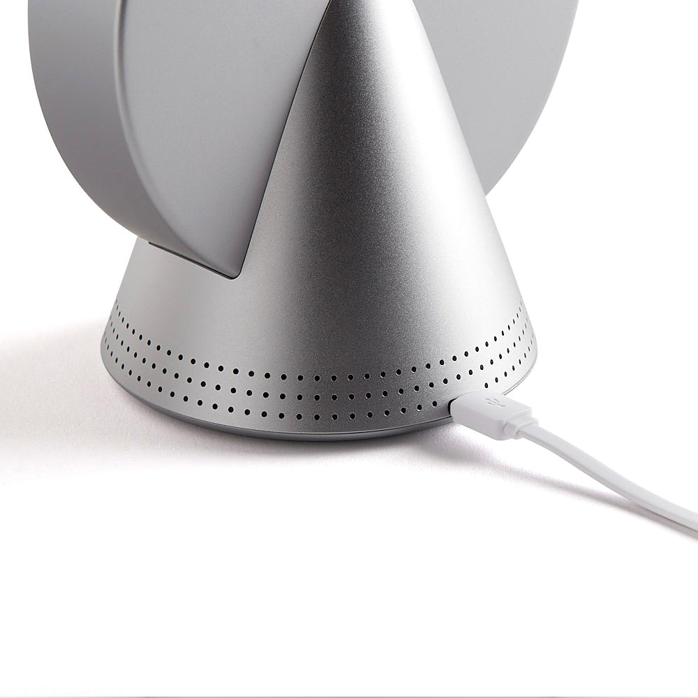 Lexon Conic Radio Alarm Clock - Alu Polish (With Fm & Built-In Bluetooth Speaker)