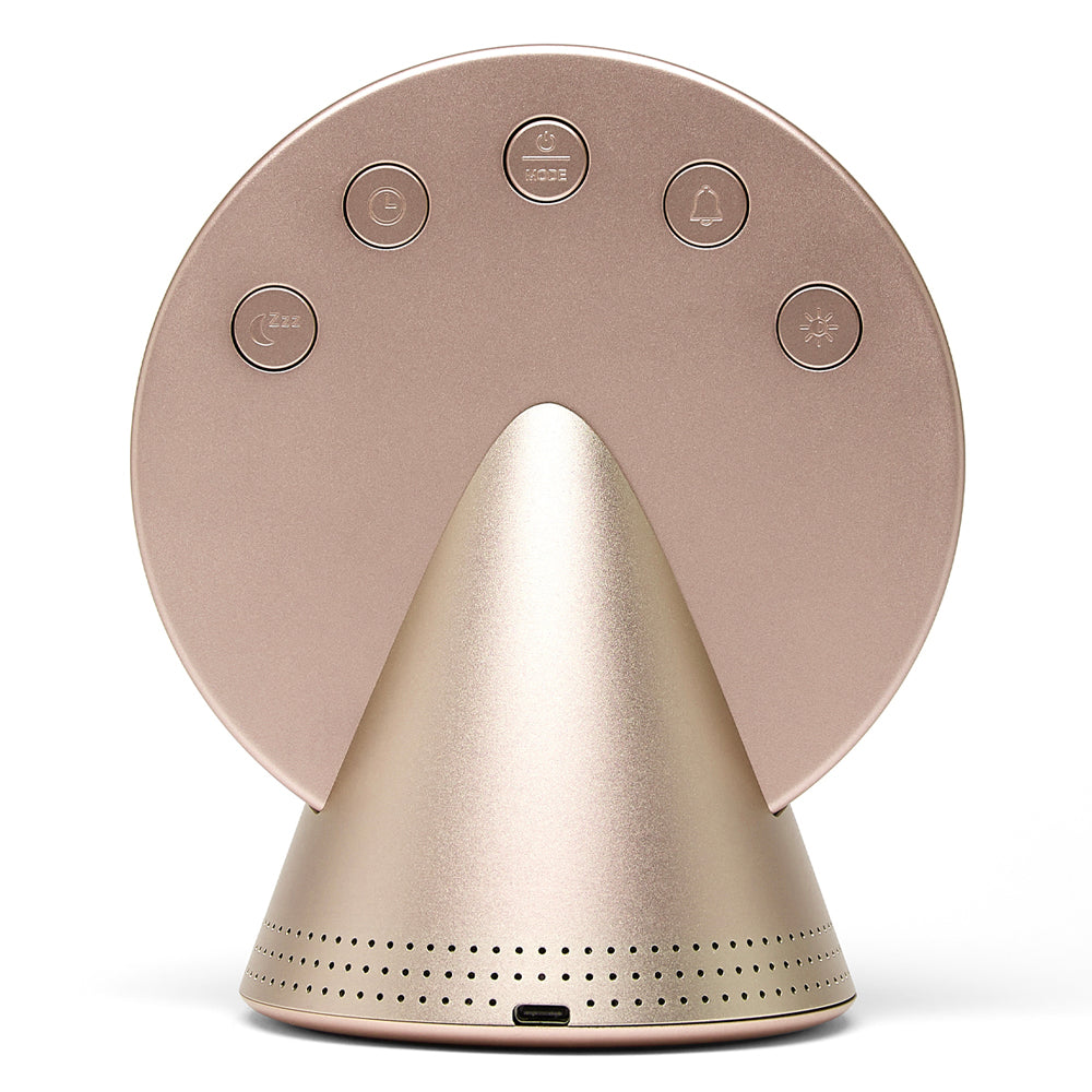 Lexon Conic Radio Alarm Clock - Gold (With Fm & Built-In Bluetooth Speaker)