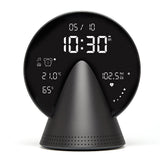 Lexon Conic Radio Alarm Clock - Grey (With Fm & Built-In Bluetooth Speaker)