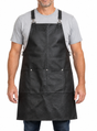 Waterproof Buffalo Leather Apron - Black (Cooking/Chef/Hairdresser)