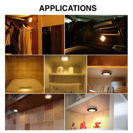 Set of 3 Wireless Remote Control LED SMD Lights Drawer Cabinet Cupboard