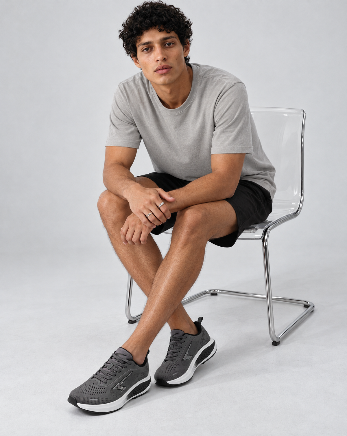 Sfida Leo Unisex Relaxed Fit Cotton T-Shirt - Grey (Mens/Womens Tee)