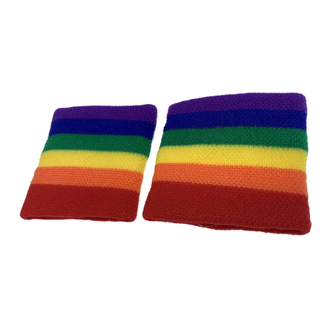 3pcs Rainbow Stripe Set - Tie + Scarf + Wristbands (Gay Pride/LGBT Party)
